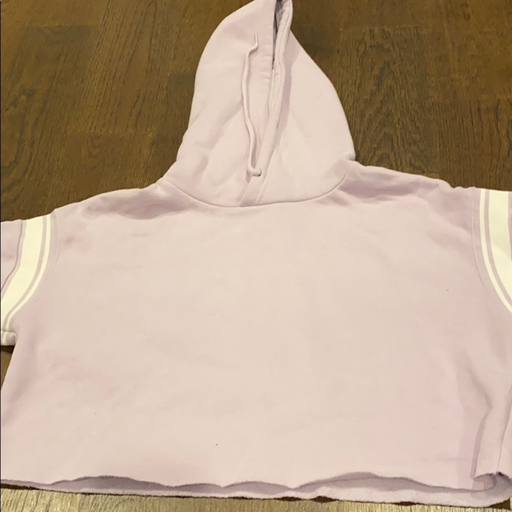 purple cropped hoodie